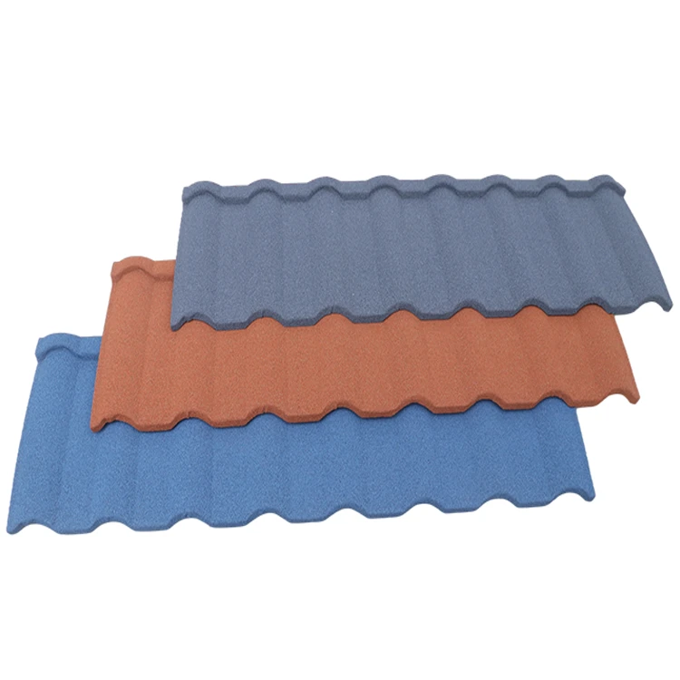 Corrosion Resistant Stone Coated Metal Roof Tiles For Building